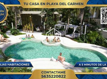 Casa · 192m² · 4 Recámaras · 2 Estacionamientos · Casa en Venta en Playa del Carmen 4 Habitaciones con Alberca Pet Friendly Cerca del Mar Crypto
