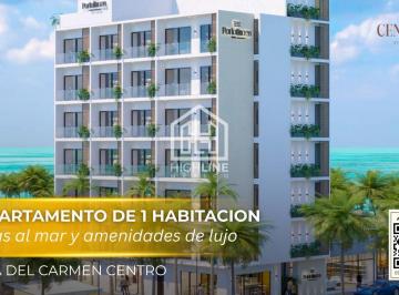 Departamento · 43m² · 1 Recámara · 1 Estacionamiento · Departamento Una Habitacion con Vista Al Mar en Playa del Carmen Centro