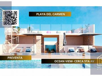 Departamento · 56m² · 2 Recámaras · 1 Estacionamiento · Departamento en Venta Playa del Carmen 2 Recámaras Cerca de 5a Av con Vista Al Mar
