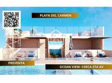 Departamento · 56m² · 2 Recámaras · 1 Estacionamiento · Departamento en Venta Playa del Carmen 2 Recámaras Cerca de 5a Av con Vista Al Mar