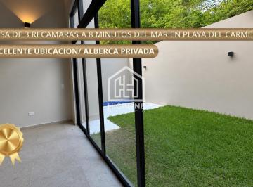 Casa · 140m² · 3 Recámaras · 2 Estacionamientos · Casa en Venta/ 3 Recamaras/ Alberca /entrega Inmediata/ a 8 Minutos del Mar/ Zona Alta Plusvalia.