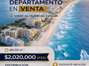 Departamento · 80m² · 3 Recámaras · 2 Estacionamientos · Departamento en Venta 3 Recámaras | 80.93 m² | Cancún