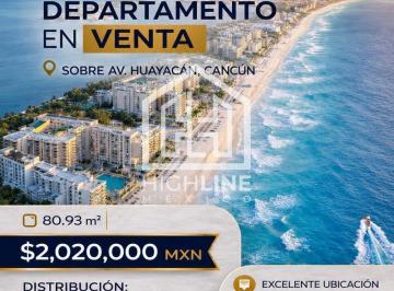 Departamento · 80m² · 3 Recámaras · 2 Estacionamientos · Departamento en Venta 3 Recámaras | 80.93 m² | Cancún