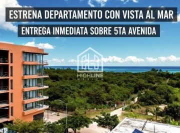 Departamento · 47m² · 1 Recámara · Estrena Departamento Sobre 5ta Av, Playa del Carmen, Vista Al Mar