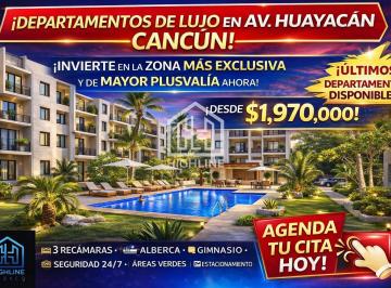 Departamento · 3 Recámaras · 1 Estacionamiento · Departamento en Venta de 3 Recámaras en Cancún