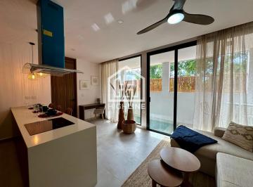 Departamento · 56m² · 1 Recámara · 1 Estacionamiento · Con Enganche Minimo Departamento en Venta en Tulum de 1 Habitación con Piscina y Seguridad 24/7