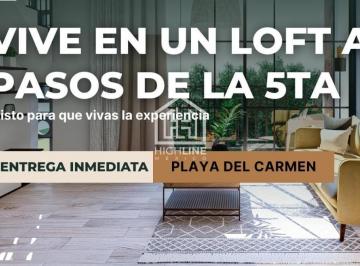 Departamento · 80m² · 1 Recámara · 1 Estacionamiento · Venta de Loft en Playa del Carmen a 3 Calles de La 5ta