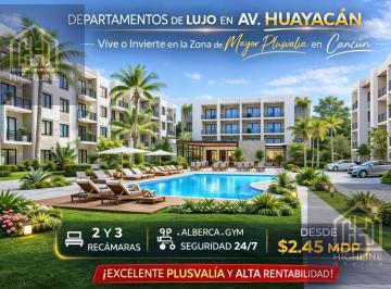 Departamento · 87m² · 2 Recámaras · 1 Estacionamiento · Departamento Nuevo en Av Huayacán 2 Recámaras con Plusvalía Garantizada