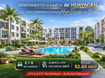 Departamento · 87m² · 2 Recámaras · 1 Estacionamiento · Departamento Nuevo en Av Huayacán 2 Recámaras con Plusvalía Garantizada