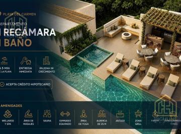 Departamento · 49m² · 1 Recámara · 1 Estacionamiento · Departamento 1 Recámara | Playa del Carmen | Entrega Inmediata | con Spa y Rooftop