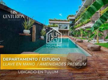 Departamento · 51m² · 1 Recámara · 1 Estacionamiento · Departamento Tipo Estudio Llave en Mano de Entrega Inmediata en Tulum a Pasos del Mar | Alberca
