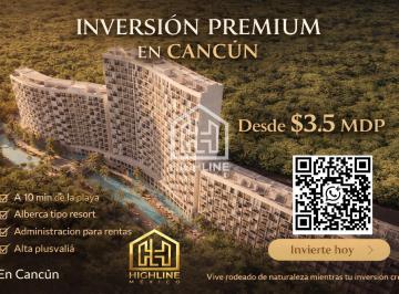 Departamento · 50m² · 1 Recámara · 1 Estacionamiento · Loft en Cancún con Terraza Privada y Alta Plusvalía