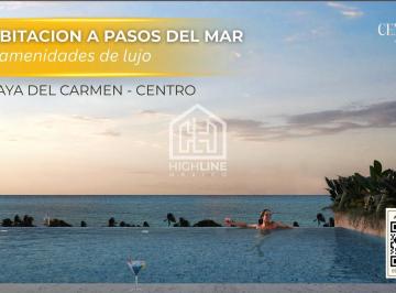 Departamento · 27m² · 1 Recámara · 1 Estacionamiento · Departamento Estudio a Pasos del Mar en Playa del Carmen con Amenidades de Lujo