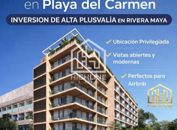 Departamento · 33m² · 1 Recámara · 1 Estacionamiento · Invierte en Departamento en Playa del Carmen, Alberca, Gym