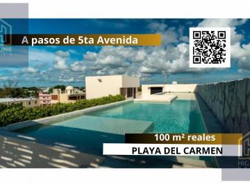 Departamento · 100m² · 2 Recámaras · Departamento en Venta Playa del Carmen Cerca de 5ta Av 2 Recámaras Ideal Renta Vacacional