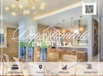 Departamento · 207m² · 3 Recámaras · 2 Estacionamientos · Departamento en Venta I Cancun I 3 Rec I Conectividad I Exclusividad I Cancha de Padel