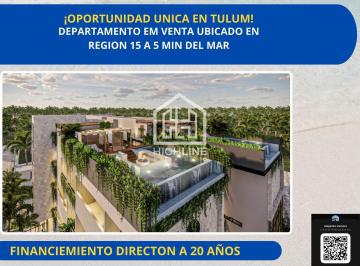 Departamento · 56m² · 1 Recámara · 1 Estacionamiento · Departamento en Venta Ubicado en Region 15 a 5 Minutos del Mar