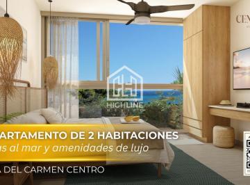 Departamento · 83m² · 2 Recámaras · 1 Estacionamiento · Departamento de 2 Habitaciones a Pasos del Mar en Playa del Carmen con Amenidades de Lujo