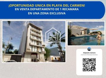 Departamento · 32m² · 1 Recámara · 1 Estacionamiento · Departamento Ubicado en Playa del Carmen a Una Cuadra de La 5ta Av