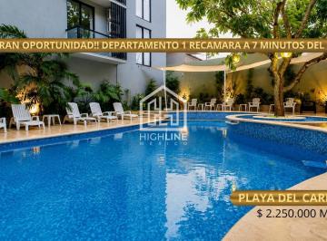 Departamento · 71m² · 1 Recámara · 1 Estacionamiento · Departamento 1 Recamara/ 7 Minutos del Mar/ Reventa Amueblado/ Alberca, Jacuzzi, Estacionamiento.