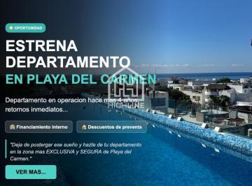 Departamento · 46m² · 1 Recámara · Airbnb en Operacion en Venta! 5ta Av Playa del Carmen, Estudio Amueblado