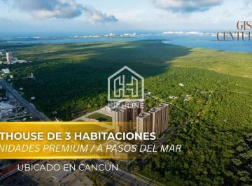 Departamento · 158m² · 3 Recámaras · 2 Estacionamientos · Penthouse de 3 Habitaciones en Venta en Cancún a 10 Min de La Zona Hotelera | con Alberca