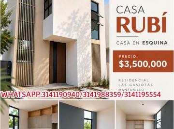 Casa en Venta de 3 habitaciones · Venta de Casa en Gaviotas Residencial, Manzanillo