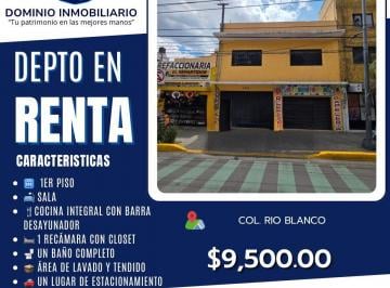 Departamento de 1 habitación, Gustavo A. Madero · Dominio Inmobiliario Propone en Renta Departamento en Colonia Martires de Rio Blanco