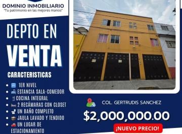Departamento de 2 habitaciones, Gustavo A. Madero · Dominio Inmobiliario Propone en Venta Departamento en Colonia Gertrudis Sanchez III Seccion