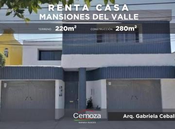 Casa · 280m² · 4 Recámaras · 2 Estacionamientos · Casa en Renta Mansiones de Valle