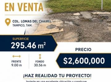 Terreno / Lote · 295m² · Terreno en Venta Col. Lomas del Chairel, Tampico, Tam.