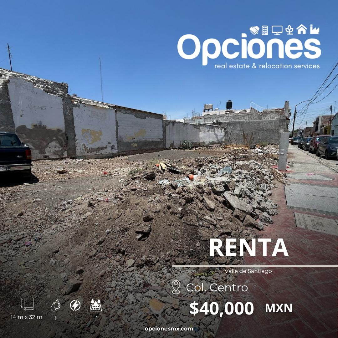 Terreno en Renta Centro, Valle de Santiago