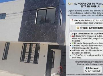 Casa de 4 habitaciones, Puebla · Casa en Venya en San Jose Xilotzingo, Puebla