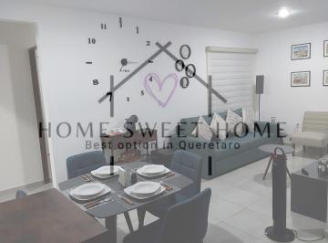 Sala-Comedor · Departamento Ejecutivo Amueblado Zona Galindas - Ejido Modelo