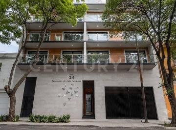 Departamento · 82m² · 2 Recámaras · 2 Estacionamientos · Exclusivo Departamento Amueblado con Roof Garden Privado en Roma Norte