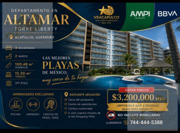 Departamento · 115m² · 3 Recámaras · Alta Amar Baja de Precio Solo $3200,000 Mn