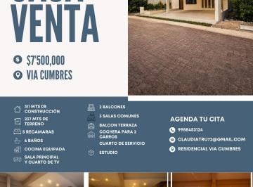 Casa en condominio de 5 habitaciones, Benito Juárez · Hermosa Casa en Venta Vía Cumbres