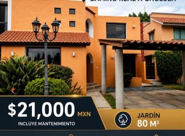 Casa de 3 habitaciones, Puebla · Casa en Renta en Camino Real a Cholula | 3 Recámaras | Jardín de 80 m²