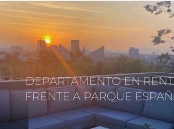 Departamento de 2 habitaciones, Cuauhtémoc · Departamento en Renta Frente Parque España, Condesa, Cdmx