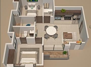 Departamento · 63m² · 2 Recámaras · 1 Estacionamiento · Departamento en Venta Torre H #3 y 4 Residencial Cardones - (4)