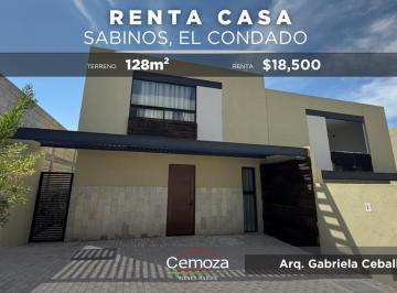 Casa · 136m² · 3 Recámaras · 2 Estacionamientos · Casa en Renta en Condado - Privada Sabinos (Agosto 2026)