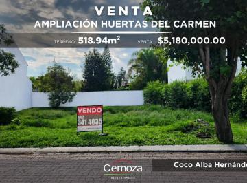 Terreno / Lote · 518m² · Terreno en Venta Huertas del Carmen