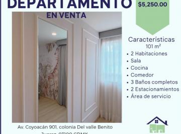 Departamento de 2 habitaciones, Benito Juárez · Bonito Departamento en Venta!