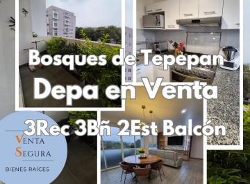 Departamento de 3 habitaciones, Tlalpan · Departamento en Venta en Tlalpan, 132 m², 3 Recámaras, 3 Bñs, 2 Estacionamientos, Bodega