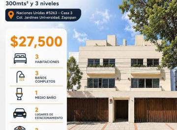 Departamento de 3 habitaciones, Zapopan · Departamento 3 Pisos 300 m² | Naciones Unidas