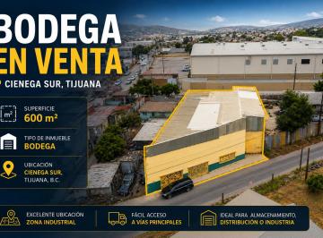 Bodega comercial , Tijuana · Bodega en Venta | Oportunidad de Inversión | 600 m² | Ciénega Sur, Tijuana