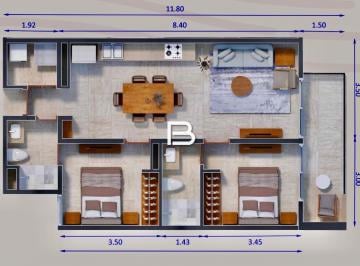 Departamento · 74m² · 2 Recámaras · Dalia Departamento en Venta en Desarrollo Hana Ni