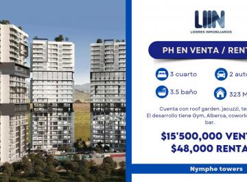 Departamento de 3 habitaciones, León · Penthouse en Renta o Venta - Nymphe Towers