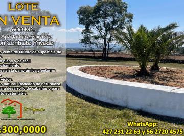 Terreno / Lote , Amealco de Bonfil · Lote en Venta de 600 m² en El Apartadero, Amealco, Querétaro – Excelente Oportunidad Para Inversión