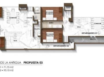 Departamento · 93m² · 2 Recámaras · 1 Estacionamiento · Hermoso y Exclusivo Departamento en Zona Esmeralda en Renta